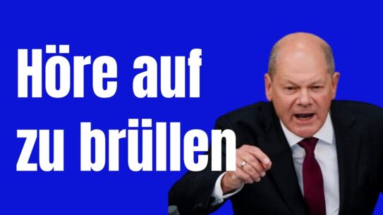 Kanzler Scholz gehen die Nerven durch - Weg mit Störungen im Vortrag